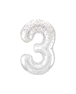 Forma Numero Glitz 3 Oro Rosa Prism. 86cm