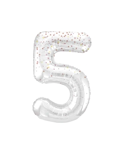 Forma Numero Glitz 5 Oro Rosa Prism. 86cm