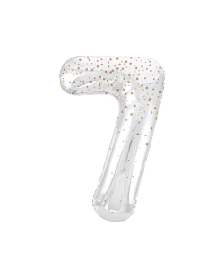 Forma Numero Glitz 7 Oro Rosa Prism. 86cm