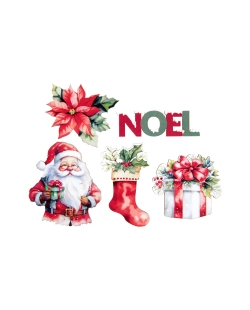 Deco Mesa Confeti Noel 3.6X6 / 4.7X5 / 5.2X6cm Madera ***OFERTA DTO NO ACUMULABLE