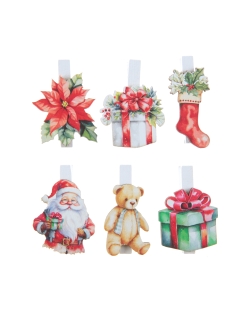 Pinzas Noel 2.3X4.5 Y 3.3X3.5cm Madera ***OFERTA DTO NO ACUMULABLE