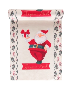 Camino Mesa Acebo Navidad 28cm Popelina Poliester 2,5m***OFERTA DTO NO ACUMULABLE