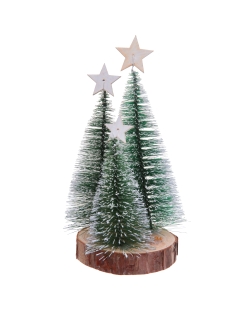 Centro Mesa 3 Pinos Blanco 9.5X22cm Madera Y Plast. ***OFERTA DTO NO ACUMULABLE