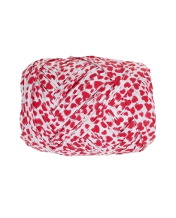 Cinta Rafia Corazones Rojo 6mm x 20m Polipropileno ***OFERTA DTO NO ACUMULABLE