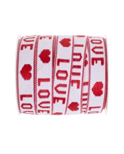 Cinta Love Roja 10mm Poliester 5m ***OFERTA DTO NO ACUMULABLE