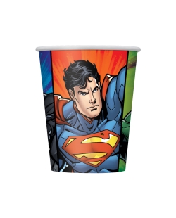 Vasos Papel 266ml Liga De La Justicia