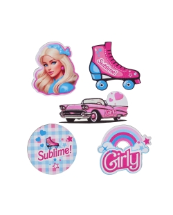 Deco Mesa Confeti Girly 5.5 X 4.5 Y 6.5 X 3cm madera ***OFERTA DTO NO ACUMULABLE