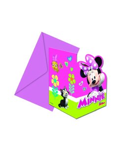 Invitacion Forma y sobres Minnie Rosa ***OFERTA DTO NO ACUMULABLE  