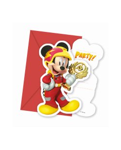 Invitacion Forma y sobres Mickey Coches ***OFERTA DTO NO ACUMULABLE  