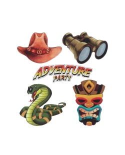 Deco Mesa Confeti Adventure 3.5 X 5 & 5 X 4.5cm Madera ***OFERTA DTO NO ACUMULABLE