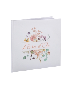 Libro Firmas Floral 24X24cm Carton Y 20 Pag Papel