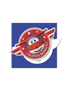 Invitacion Forma y sobres Super Wings ***OFERTA DTO NO ACUMULABLE  