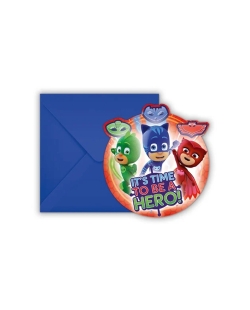 Invitaciones Forma Pj Masks
