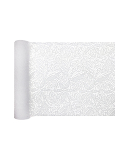 Camino Mesa Encaje Floral Blanco 26cm x 3m Poliester ***OFERTA DTO NO ACUMULABLE