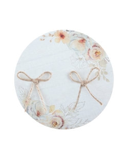 Soporte Anillo Boda Ternura 15cm Madera Y Yute ***OFERTA DTO NO ACUMULABLE
