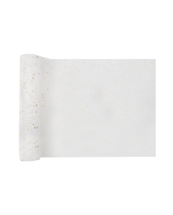 Camino Mesa Burbujas Blanco 27cm x 3m Crepe Poliester ***OFERTA DTO NO ACUMULABLE