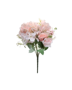 Ramo Flores Rosa 23 X 31cm Poliester Y Plastico ***OFERTA DTO NO ACUMULABLE