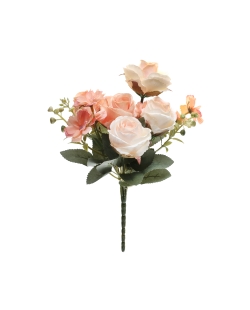 Ramo Flores Melocoton 23 X 31cm Poliester Y Plastico ***OFERTA DTO NO ACUMULABLE