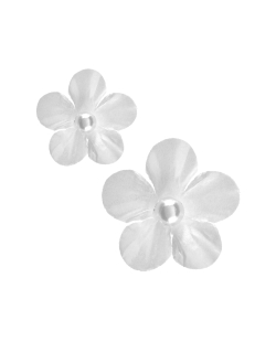 Flor Blanca Peq. 2.3 X 2.1 &amp; 1.5 X 1.6cm Poliester Y Plastico ***OFERTA DTO NO ACUMULABLE