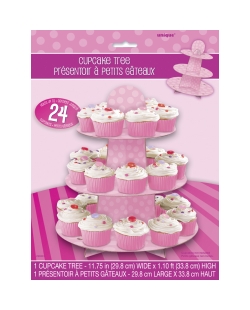 Soporte Pastel Rosa 3 Pisos Carton