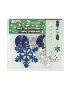 Deco Colgante Copos Nieve 45,7cm Foil