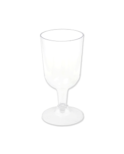 Copa Reutilizable Pie Transparente 6.3X13.6cm /20.7cl Poliestireno