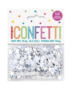 Confeti Estrellas Plata Foil 14gr