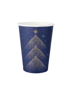 Vaso Azul Marino Brillantes Navidad7.8X9.7cm/27cl Carton ***OFERTA DTO NO ACUMULABLE