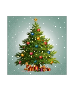 Servilletas 33X33cm Arbol Iluminado 3Pli