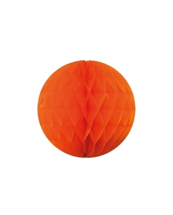 Deco Colgante Bola Nido Abeja Naranja 30cm 