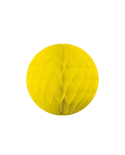 Deco Colgante Bola Nido Abeja Amarilla 30cm 