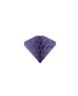 Deco Colgante Diamante Nido Abeja Morado 20cm 