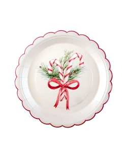 Plato Ramo Navidad 22.5cm Carton ***OFERTA DTO NO ACUMULABLE