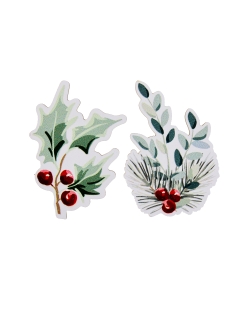 Confeti Acebo Estrellado 5X3.5cm Madera ***OFERTA DTO NO ACUMULABLE