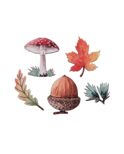 Confeti Otoño 4.3X5 & 5X5cm Madera ***OFERTA DTO NO ACUMULABLE