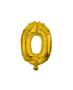 Globo Forma Numero 0 Oro 85cm