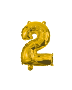 Globo Forma Numero 2 Oro 85cm