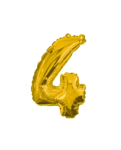 Globo Forma Numero 4 Oro 85cm