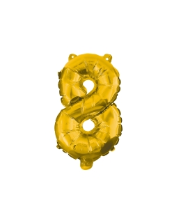 Globo Forma Numero 8 Oro 85cm