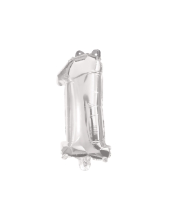 Globo Forma Numero 1 Plata 85cm