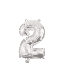 Globo Forma Numero 2 Plata 85cm