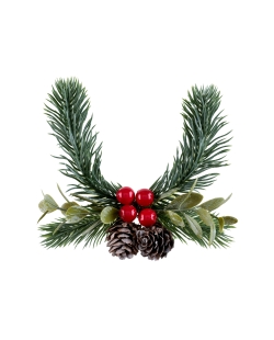 Decoracion Acebo 19X6cm Madera Y Plast. ***OFERTA DTO NO ACUMULABLE