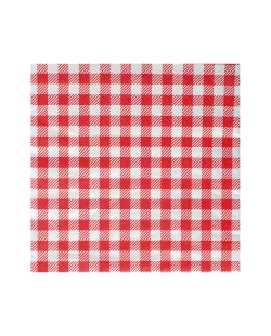 Servilleta Vichy Rojo 40X40cm Papel 3C