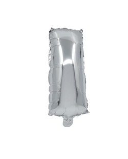 Globo Mini Auto-Inflable Letra: I Plata 32cm ***OFERTA DTO NO ACUMULABLE