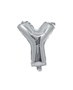 Globo Mini Auto-Inflable Letra: Y Plata 32cm ***OFERTA DTO NO ACUMULABLE