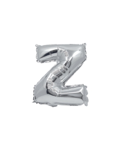 Globo Mini Auto-Inflable Letra: Z Plata 32cm ***OFERTA DTO NO ACUMULABLE