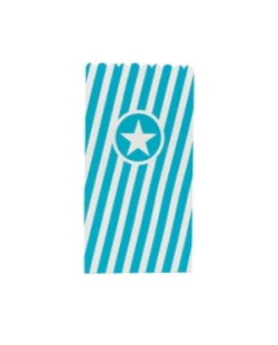 6 Bolsas Palomitas Papel Turquesa