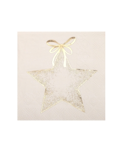 Servilleta Adorno Brillo Marfil 25X25cm Papel 3C. ***OFERTA DTO NO ACUMULABLE