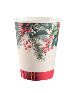 Vaso Tartan Navidad 7.8X9.7cm / 27cl Carton ***OFERTA DTO NO ACUMULABLE