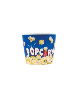 Cubo Palomitas 2,2L Reutilizable Plastico Pop-Corn Azul